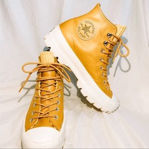 Converse Chuck Taylor All Star Lugged Platform Yellow Sneakers, Women’s size 8.5